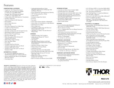 2017 Thor Venetian Brochure page 12