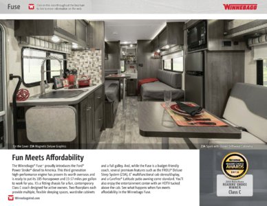 2017 Winnebago Fuse Brochure page 2