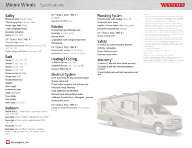 2017 Winnebago Minnie Winnie Brochure page 24