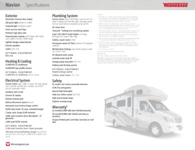 2017 Winnebago Navion Brochure page 16