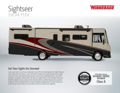 2017 Winnebago Sightseer Brochure page 1