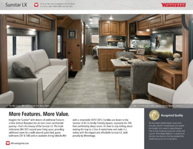 2017 Winnebago Sunstar LX Brochure page 2