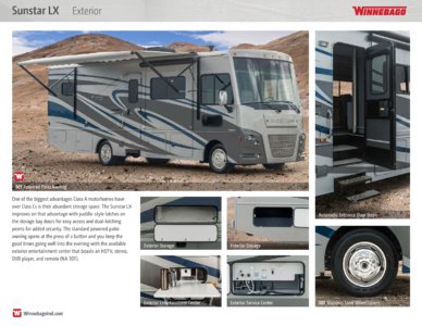 2017 Winnebago Sunstar LX Brochure page 8