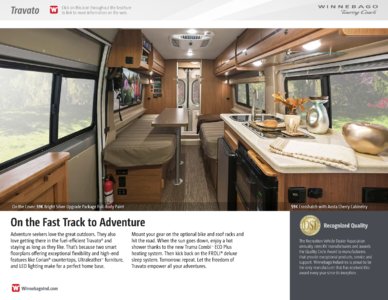 2017 Winnebago Travato Brochure page 2