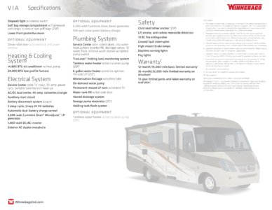 2017 Winnebago Via Brochure page 20