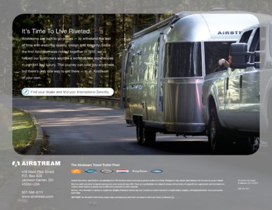 2018 Airstream International Serenity Travel Trailers Brochure page 16