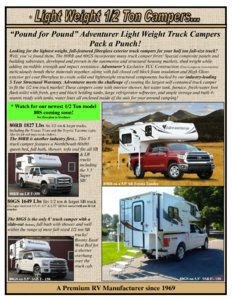 2018 ALP Adventurer Truck Campers Brochure page 8