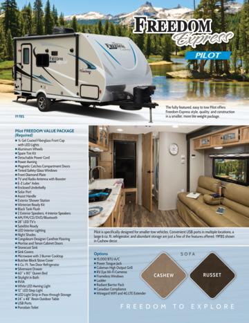 2018 Coachmen Freedom Express Pilot Brochure