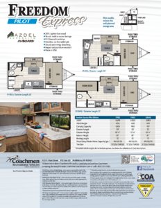 2018 Coachmen Freedom Express Pilot Brochure page 2