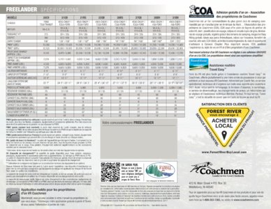 2018 Coachmen Freelander French Brochure page 8