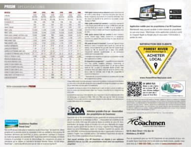 2018 Coachmen Prism French Brochure page 8