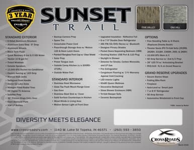 2018 Crossroads RV Sunset Trail Brochure page 4