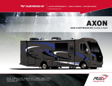 2018 Fleetwood Axon Brochure page 1