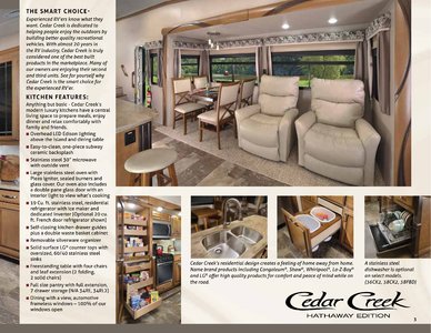 2018 Forest River Cedar Creek Hathaway Edition Brochure page 3