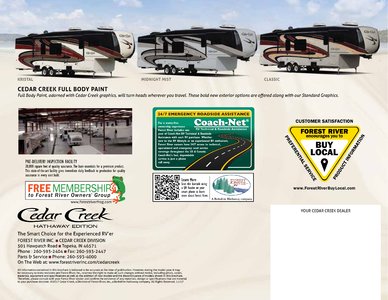 2018 Forest River Cedar Creek Hathaway Edition Brochure page 16