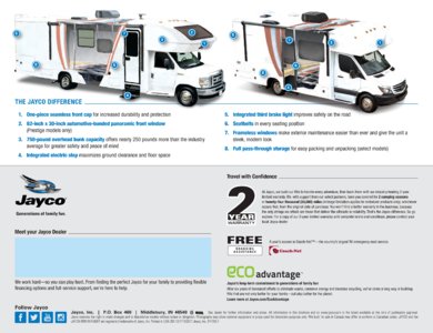 2018 Jayco Class C Motorhomes Brochure page 12