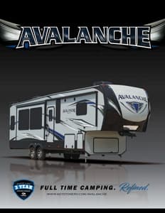 2018 Keystone RV Avalanche Brochure page 1