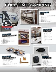 2018 Keystone RV Avalanche Brochure page 5