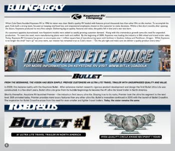 2018 Keystone RV Bullet Eastern Edition Brochure page 2