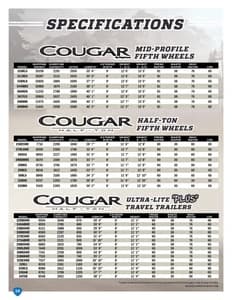2018 Keystone RV Cougar Western Edition Brochure page 14