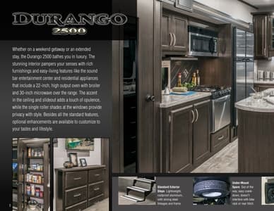 2018 KZ RV Durango 2500 Brochure page 2