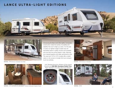 2018 Lance Travel Trailers Brochure page 7
