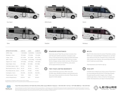 2018 Leisure Travel Vans Unity Brochure page 16