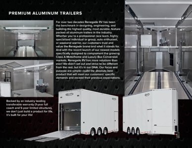 2018 Renegade Aluminum Trailers Brochure page 2