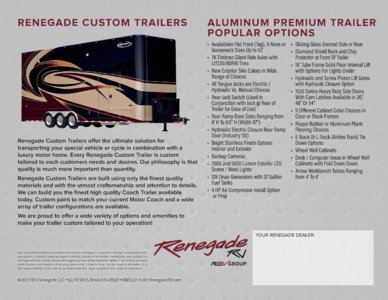 2018 Renegade Aluminum Trailers Brochure page 4