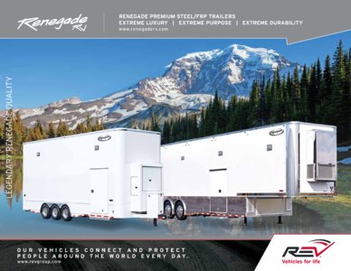 2018 Renegade Premium Steel Frp Trailers Brochure page 1