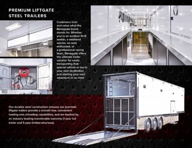 2018 Renegade Premium Steel Frp Trailers Brochure page 8