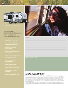 2018 Starcraft Launch Outfitter 7 Travel Trailer Brochure page 3