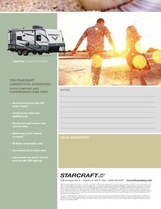 2018 Starcraft Launch Outfitter Travel Trailer Brochure page 3