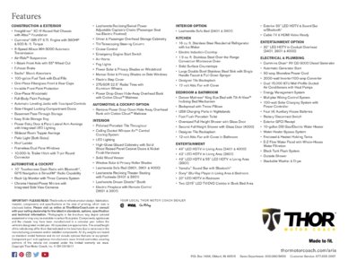 2018 Thor Aria Brochure page 4