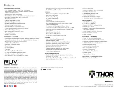 2018 Thor Axis Ruv Brochure page 4