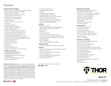 2018 Thor Palazzo Brochure page 4