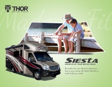 2018 Thor Siesta Sprinter Brochure page 1