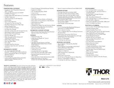 2018 Thor Venetian Brochure page 4