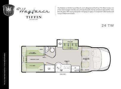 2018 Tiffin Wayfarer Floorplan Brochure page 7
