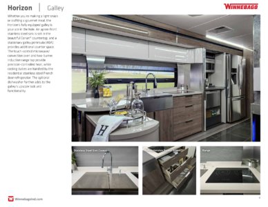 2018 Winnebago Horizon Brochure page 4