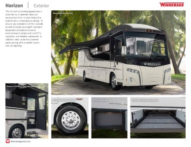 2018 Winnebago Horizon Brochure page 7