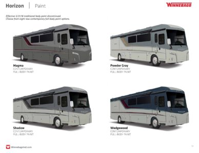 2018 Winnebago Horizon Brochure page 13