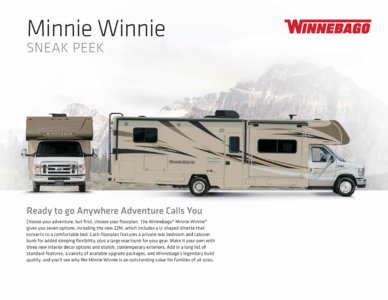 2018 Winnebago Minnie Winnie Brochure page 1