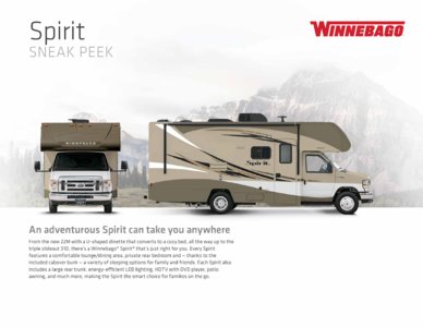 2018 Winnebago Spirit Brochure page 1