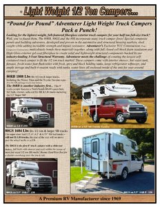 2019 ALP Adventurer Truck Campers Brochure page 8