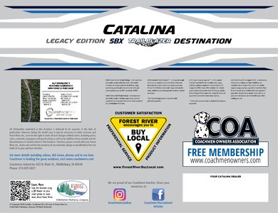 2019 Coachmen Catalina Destination Brochure page 8