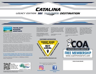 2019 Coachmen Catalina Legacy Edition Brochure page 20