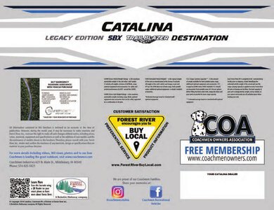 2019 Coachmen Catalina Legacy SBX Brochure page 20