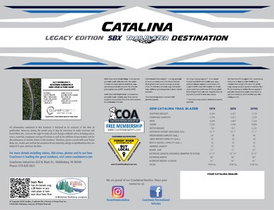 2019 Coachmen Catalina Trailblazer Brochure page 8