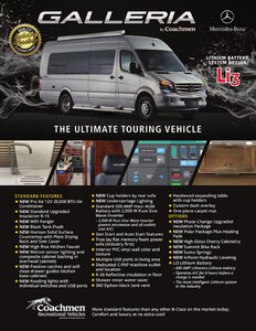 2019 Coachmen Galleria Brochure page 1